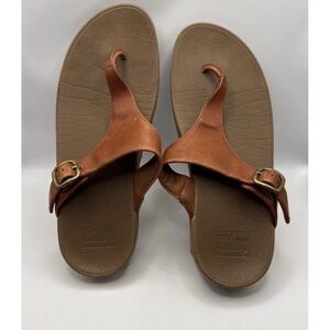 FitFlop Brown Wedge Flip Flops Women's Size 8‎ Comfort